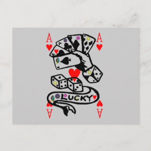 Lucky Cards In Black And Red