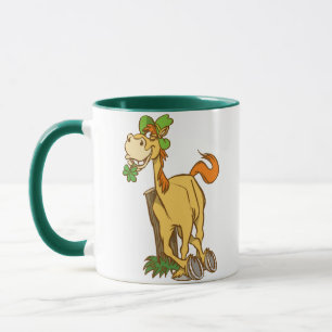 Lucky Cartoon Horse on St Patrick's Day mug