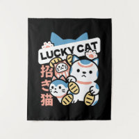 Lucky Cat Art – Maneki Neko with Gold Coin