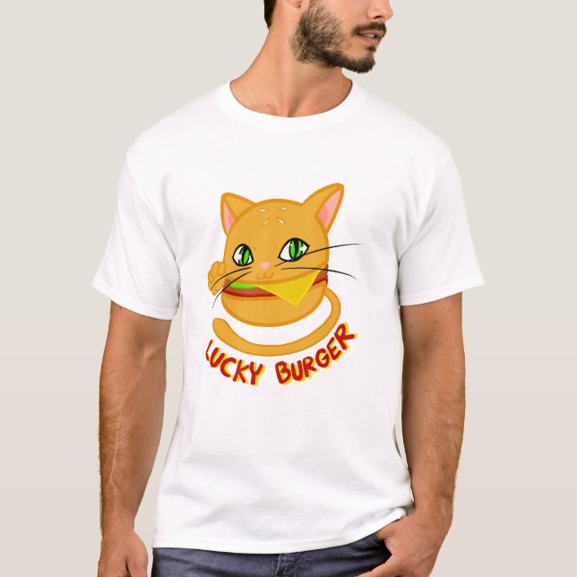 Lucky Cat Burger T-Shirt (Front)