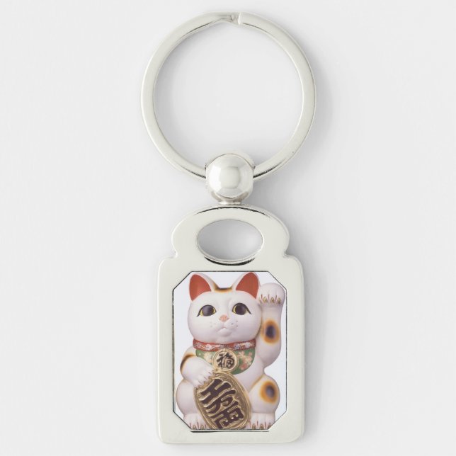 Lucky Cat Charm Keychain (Front)