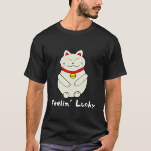 Lucky Cat Feelin' Lucky Maneki Neko T-Shirt