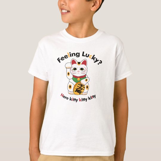 Lucky Cat Kid's T Shirts