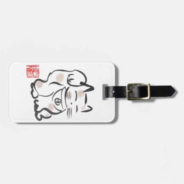 Lucky Cat Luggage Tag (Front Horizontal)