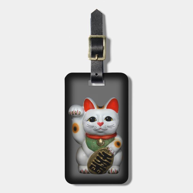 Lucky Cat Luggage Tag (Front Vertical)