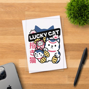 Lucky Cat Maneki Neko – Japanese Fortune Cat  Acrylic Invitations