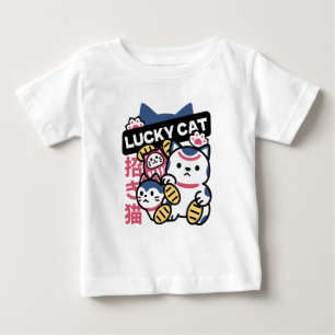 Lucky Cat Maneki Neko – Japanese Fortune Cat  Baby T-Shirt