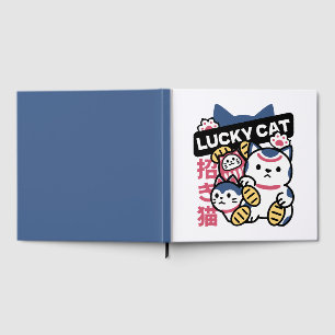 Lucky Cat Maneki Neko – Japanese Fortune Cat  Guest Book