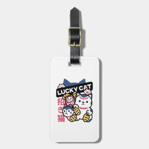Lucky Cat Maneki Neko – Japanese Fortune Cat  Luggage Tag