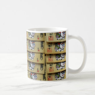 Lucky Cat Prayer Plaques: Tokyo, Japan Postcard Coffee Mug