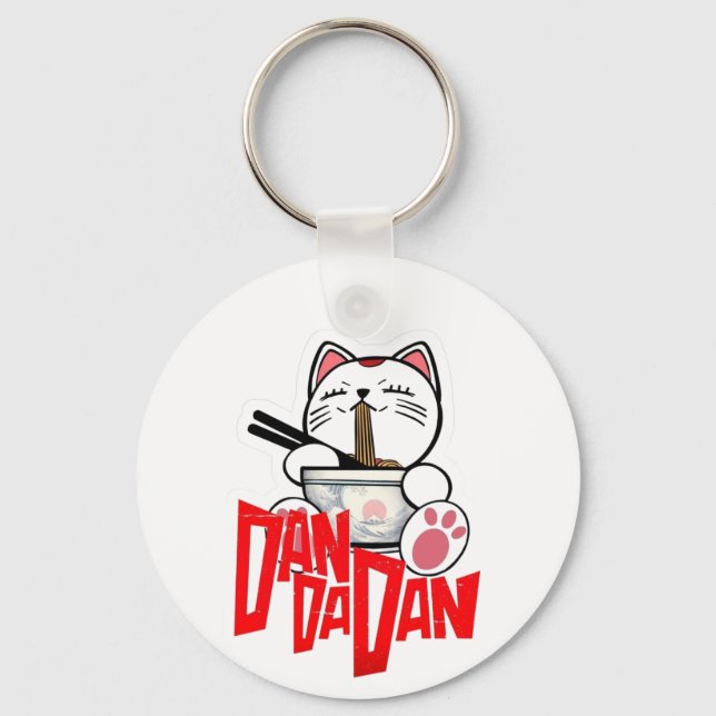 Lucky Cat Ramen Keychain (Front)