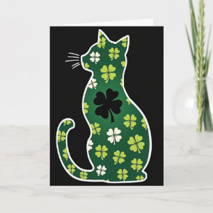 Lucky Cat Shamrock Art Card