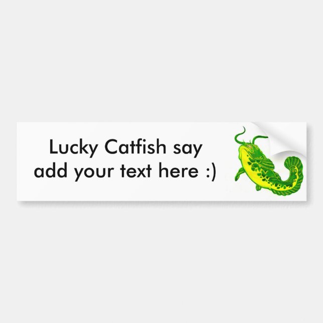 Lucky Catfish Bumper Sticker (Front)