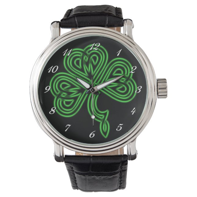 Lucky Celtic Shamrock Montre (devant)