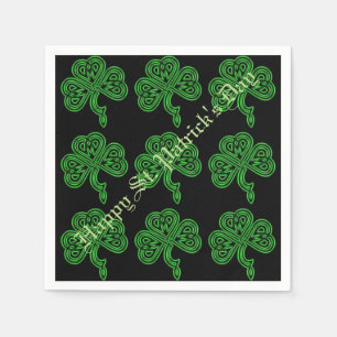 Lucky Celtic Shamrock Pattern Napkins