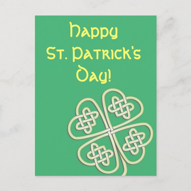 Lucky Celtic St. Patrick's Day Postcard (Front)