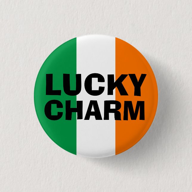 Lucky Charm 1 Inch Round Button (Front)