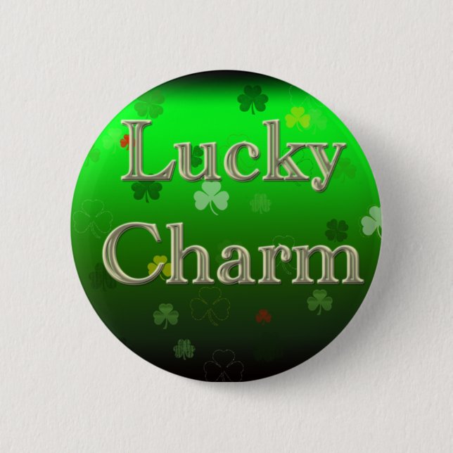 Lucky Charm 2 Inch Round Button (Front)