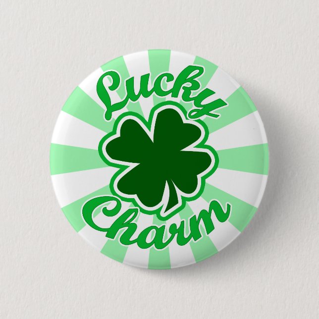 Lucky Charm 2 Inch Round Button (Front)