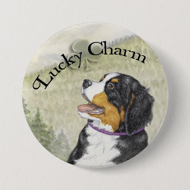Lucky Charm 3 Inch Round Button (Front)
