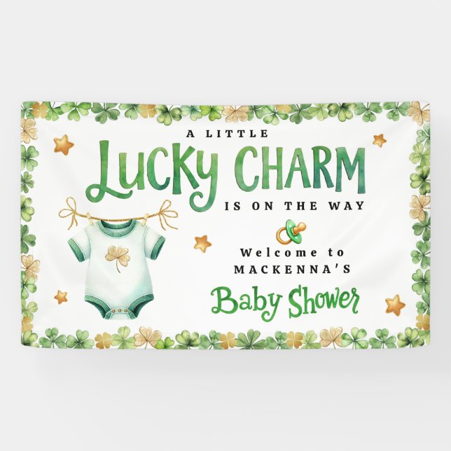 Lucky Charm Baby Shower Banner (Horizontal)