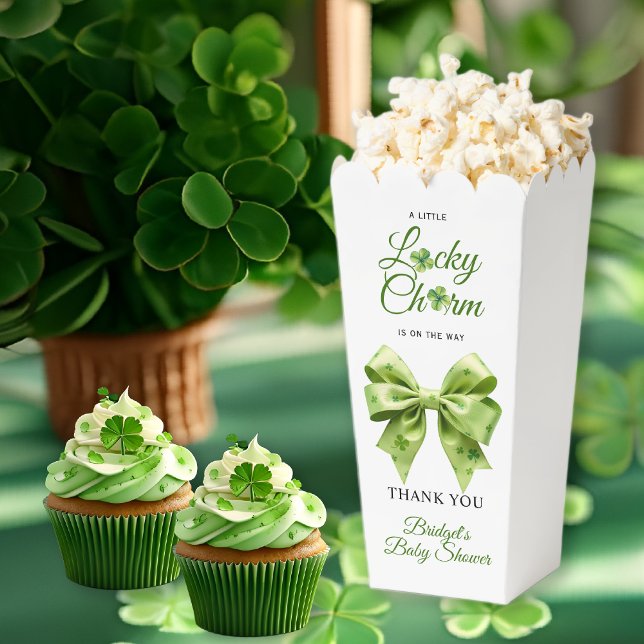 Lucky charm bow St. Patrick's Day baby shower Favor Box (Creator Uploaded)