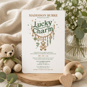 Lucky Charm Bracelet Baby Shower Invitation