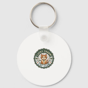 Lucky Charm Cat POD Vector Art - Lucky Charm Cat C Keychain