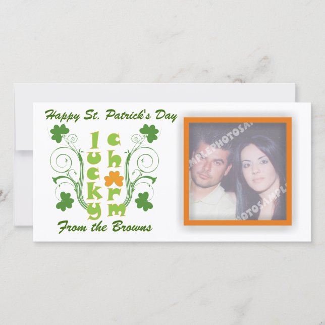 Lucky charm clover shamrock swirls (Front)