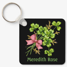 Lucky Charm Clover Vintage Personalized Good Luck 