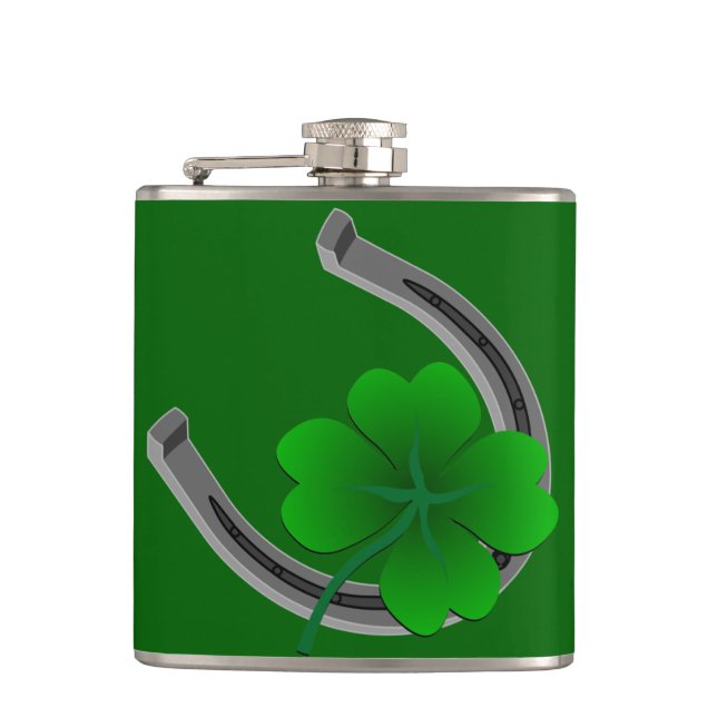 Lucky Charm Flask St. Patrick's Luck Drink Flask (Front)