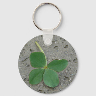 Lucky Charm Four Leaf Clover Photo Keychain