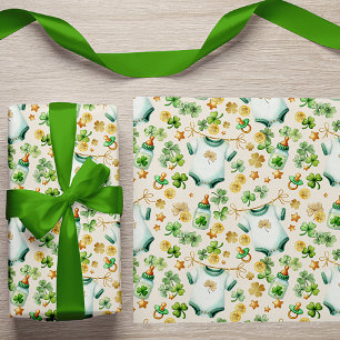 Lucky Charm Irish Baby Shower Gift Wrap