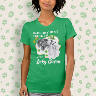 Lucky Charm Kerry Blue Terrier Fun Irish Dog lover T-Shirt