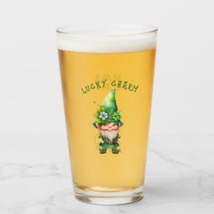 Lucky Charm Leprechaun Gnome - Personalized Glass