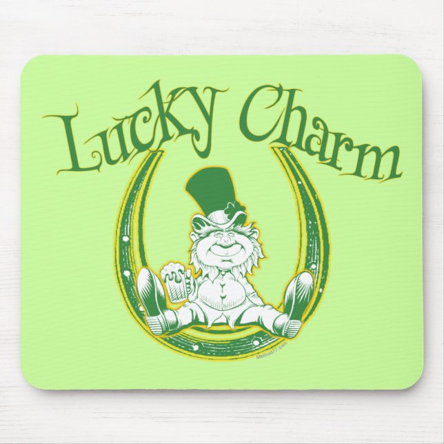 Lucky Charm Leprechaun Mousepad (Front)