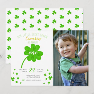 Lucky Charm, Lucky One St. Patricks Day Birthday Invitation