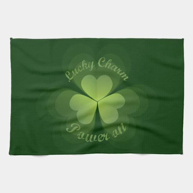 Lucky Charm Power On Kitchen Towel (Horizontal)
