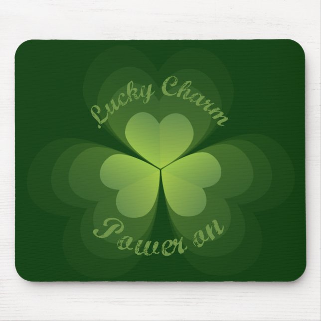 Lucky Charm Power On Mouse Pad (Front)