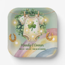 Lucky Charm Shamrock and Rainbow Baby Shower