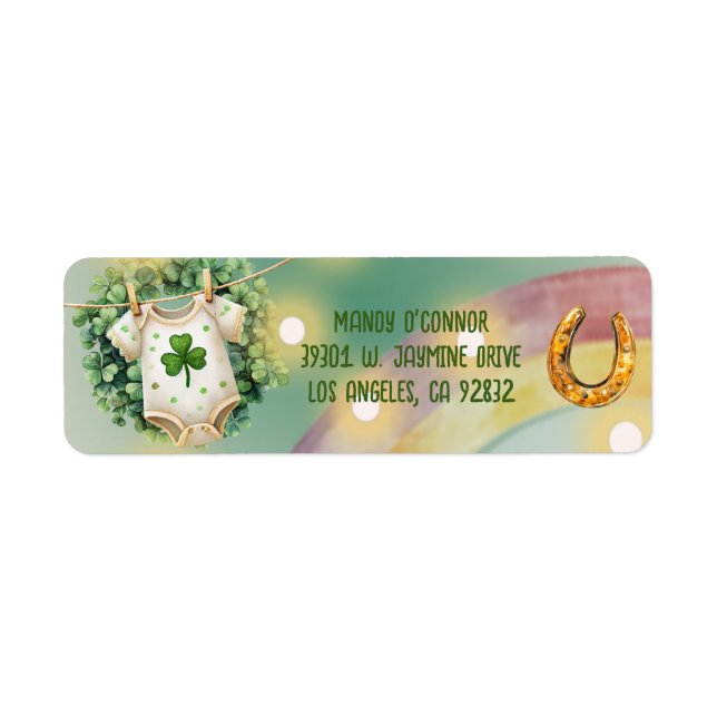 Lucky Charm Shamrock et Baby shower Rainbow (Devant)