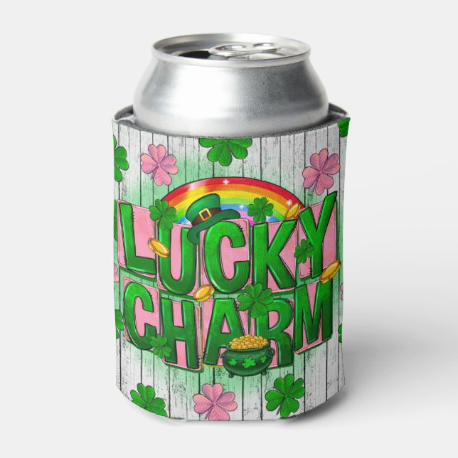  Lucky Charm St. Patrick's Day Design Can Cooler (Can Front)
