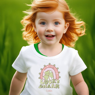 Lucky Charm St. Patrick's day Personalized girl Baby T-Shirt