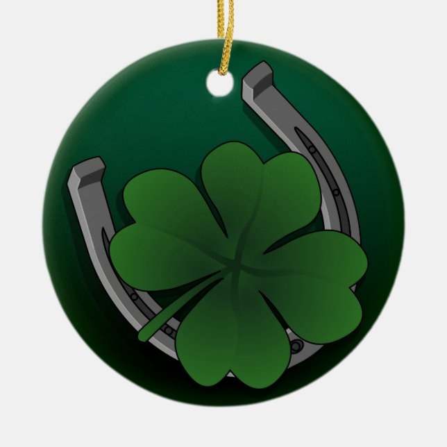Lucky Charm St Patricks Ornament Custom Decoration (Front)