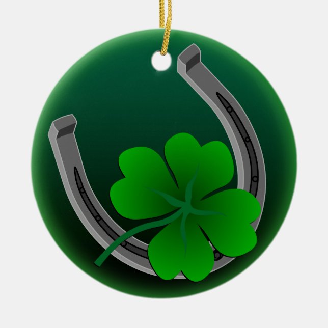 Lucky Charm St Patricks Ornament Custom Decoration (Front)