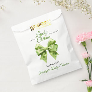Lucky charm Thank You Irish clover baby shower Favour Bag