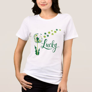 Lucky Charm: The Four-Leaf Dandelion T-Shirt Tri-Blend Shirt