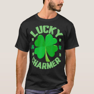 LUCKY CHARMER  Boys Kids Girl Funny St Patricks Da T-Shirt