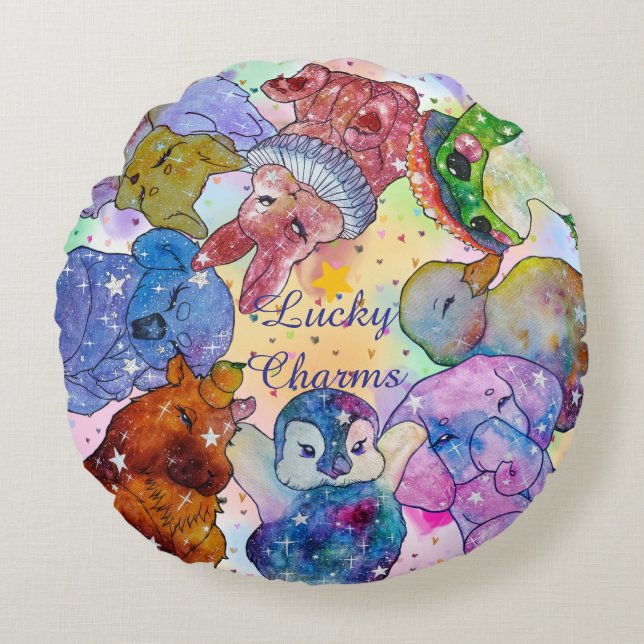 Lucky Charms Round Pillow (Front)