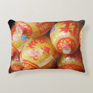 Lucky Chinese Paper Lanterns Accent Pillow